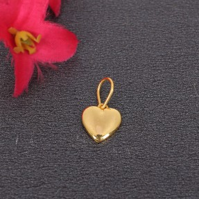 Heart Shape Mini Solid Gold Charm 