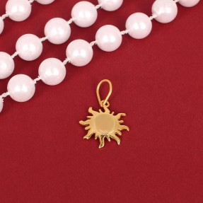 Sun Solid Gold Charm For Her